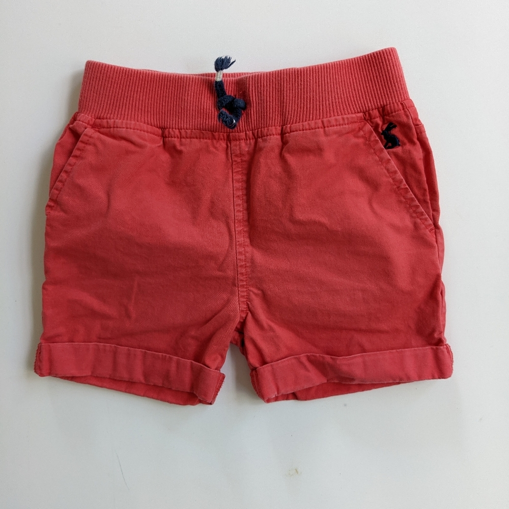 Joules Red Shorts with Rabbit Embroidery